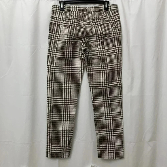 Women’s Michael Kors Houndstooth Print Pants Brown/White Size 6 EUC - Picture 8 of 9